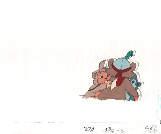 Star Wars: Ewoks Original Production Animation Cel and Drawing (drawing is stuck) from Lucasfilm C-C6A
