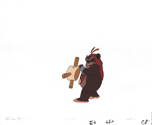 Star Wars: Ewoks Original Production Animation Cel and Drawing (drawing is stuck) from Lucasfilm C-C8