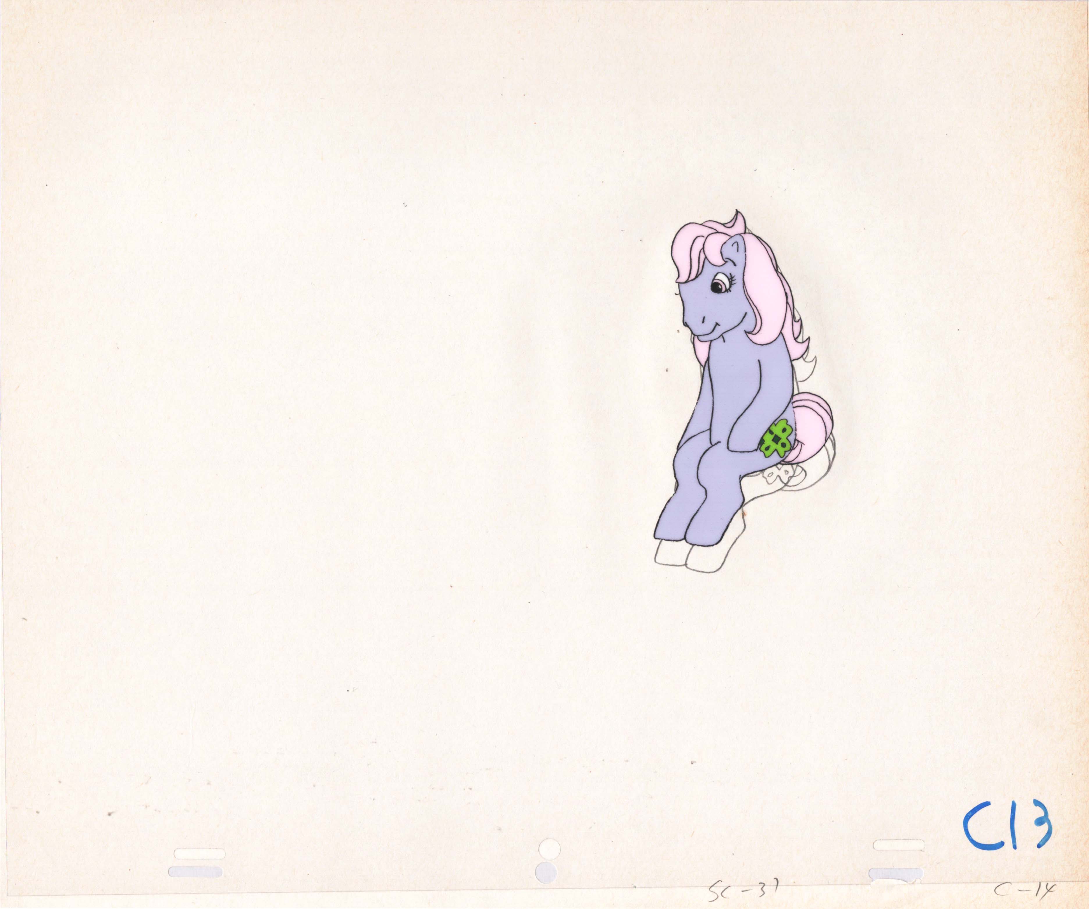 Sunbow Animation Style My Little Pony Original Production Animation Cel Hasbro Sunbow 1980s o ...