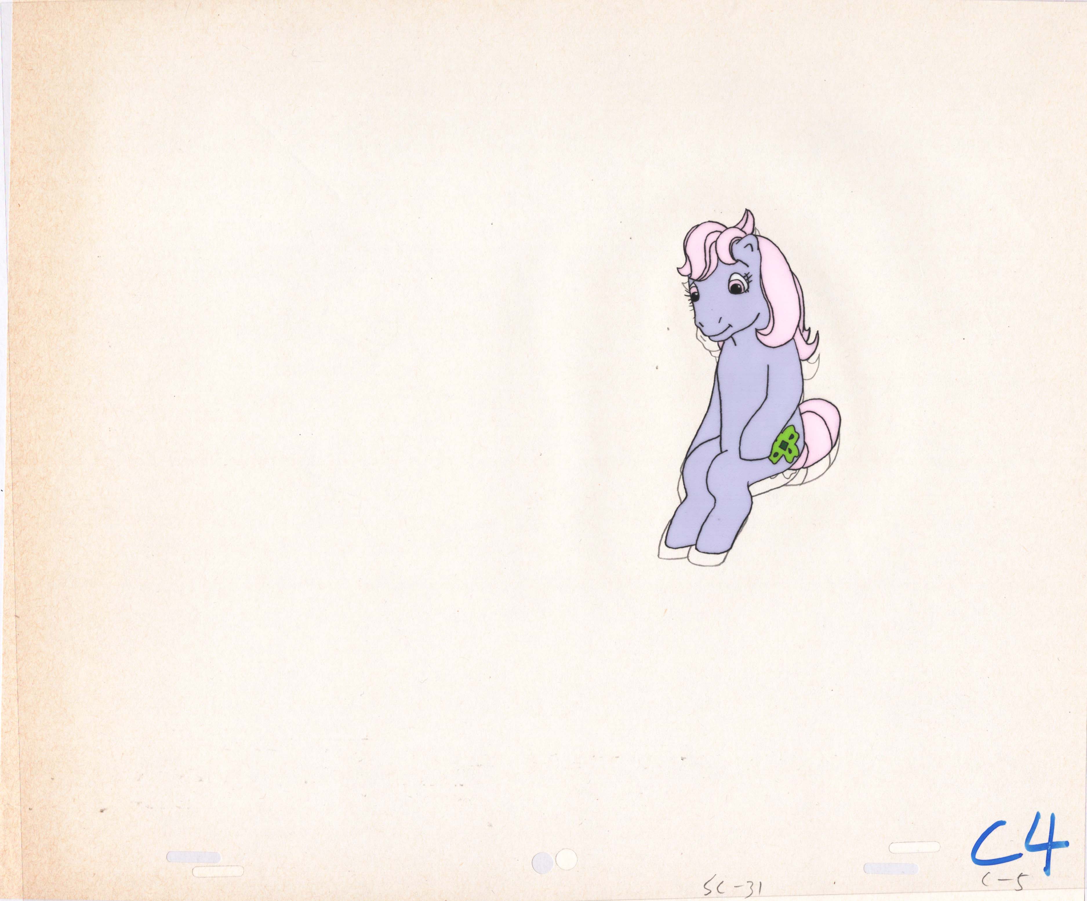Sunbow Animation Style My Little Pony Original Production Animation Cel Hasbro Sunbow 1980s o ...