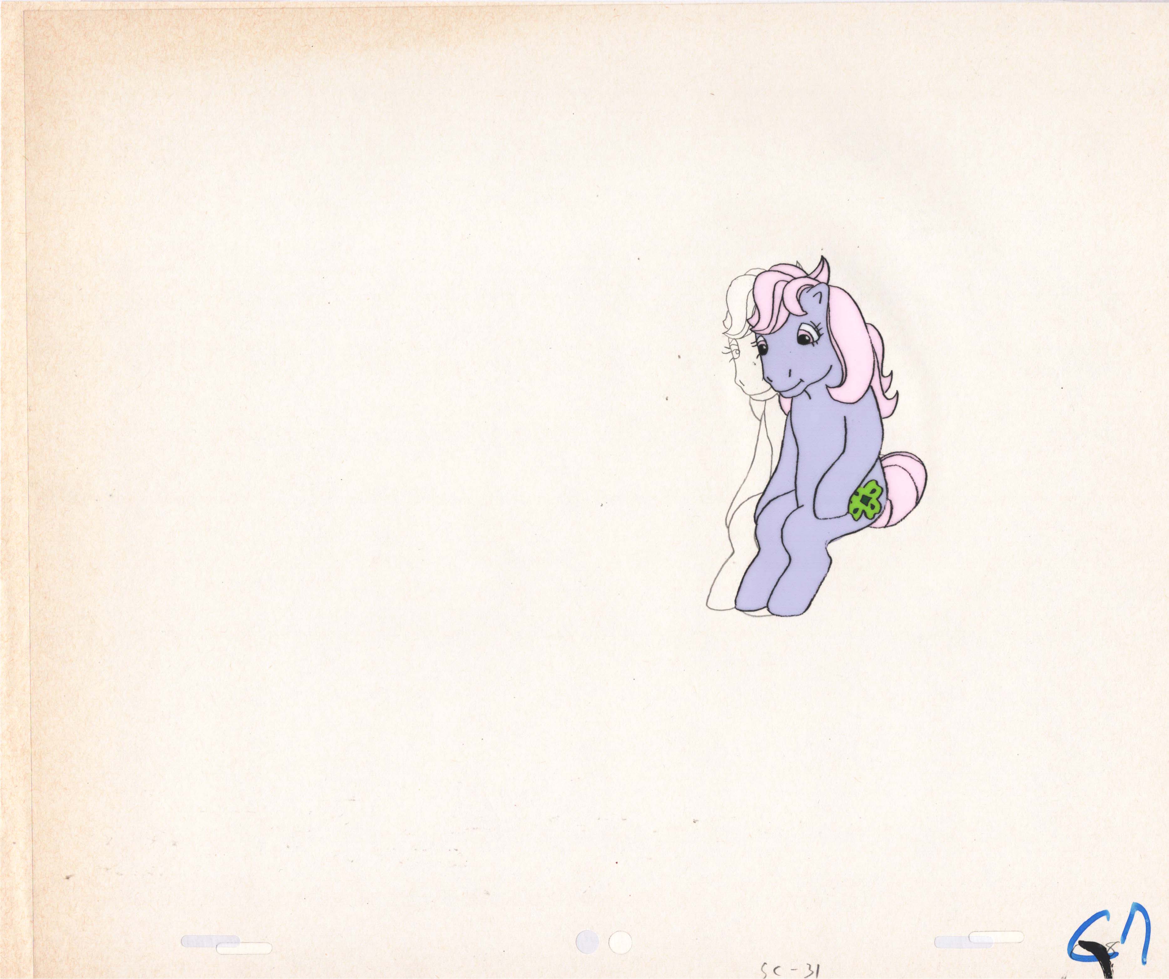 Sunbow Animation Style My Little Pony Original Production Animation Cel Hasbro Sunbow 1980s o ...