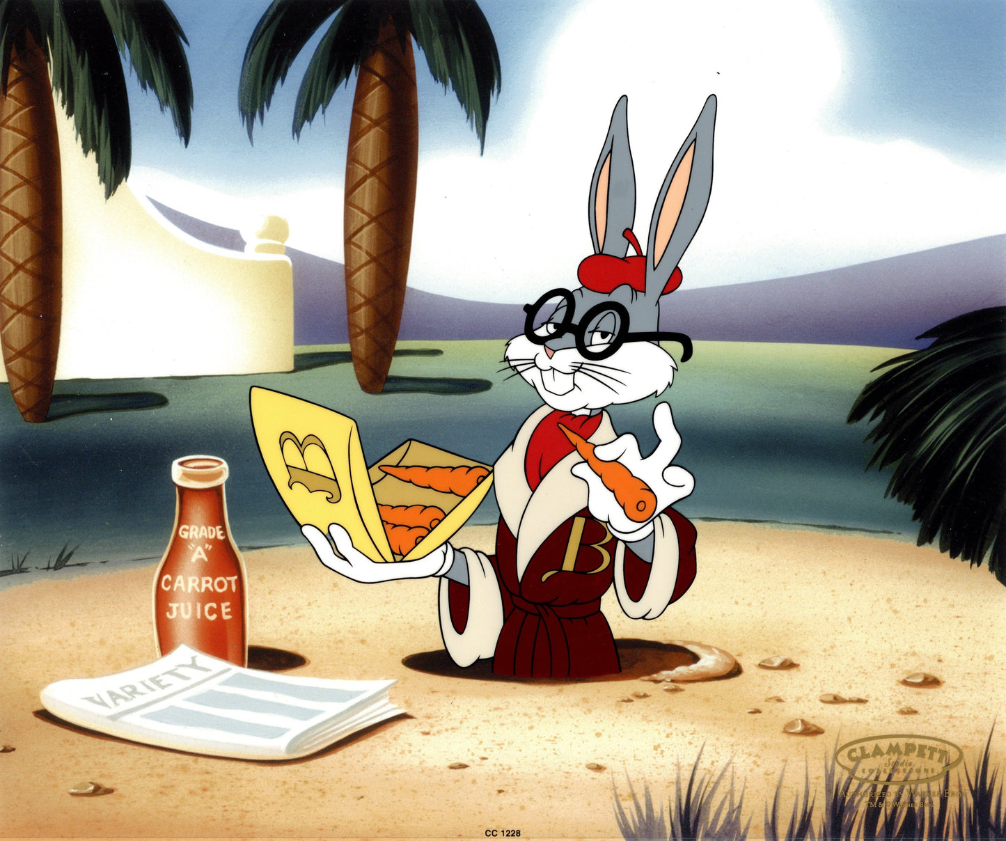Hollywood Bugs Looney Tunes Warner Bros Ltd Ed Animation Cel of 20 Bugs Bunny AP