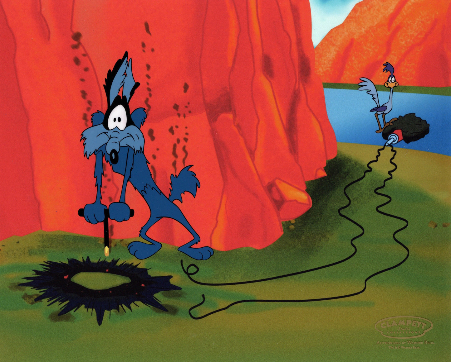 Fast and Furry-ous Wile Roadrunner Looney Tunes WB Ltd Ed Animation Cel of 50
