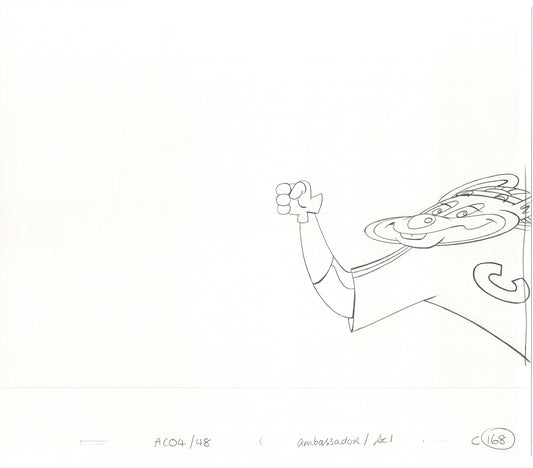 Chuck E Cheese Pizza Commercial Production Animation Cel Drawing 2005 E-002