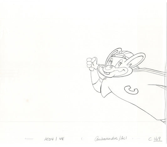 Chuck E Cheese Pizza Commercial Production Animation Cel Drawing 2005 E-003
