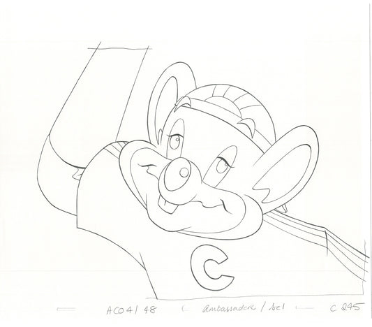 Chuck E Cheese Pizza Commercial Production Animation Cel Drawing 2005 E-042