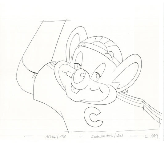 Chuck E Cheese Pizza Commercial Production Animation Cel Drawing 2005 E-044