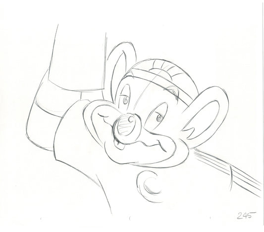 Chuck E Cheese Pizza Commercial Production Animation Cel Drawing 2005 ER002