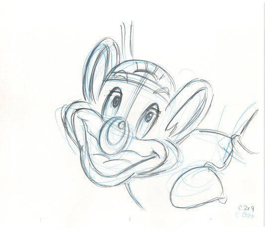 Chuck E Cheese Pizza Commercial Production Animation Cel Drawing 2005 ER009