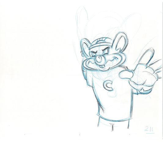 Chuck E Cheese Pizza Commercial Production Animation Cel Drawing 2005 ER010