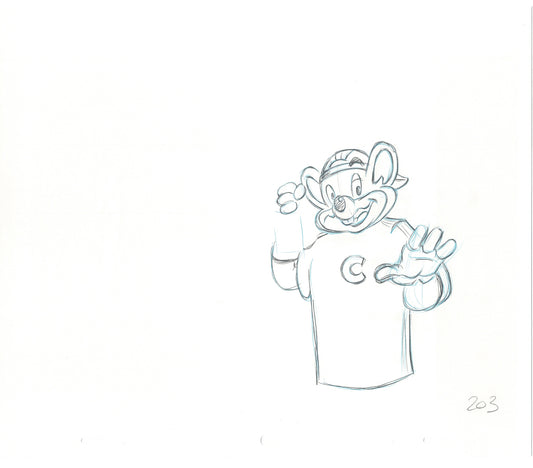 Chuck E Cheese Pizza Commercial Production Animation Cel Drawing 2005 ER012