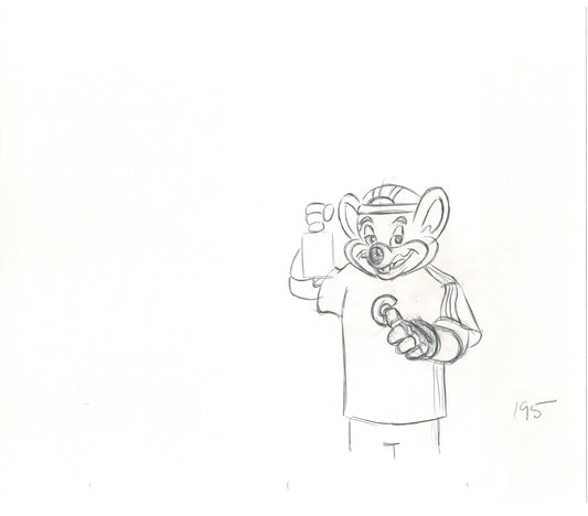 Chuck E Cheese Pizza Commercial Production Animation Cel Drawing 2005 ER014