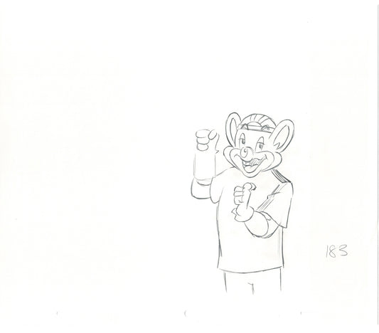 Chuck E Cheese Pizza Commercial Production Animation Cel Drawing 2005 ER019