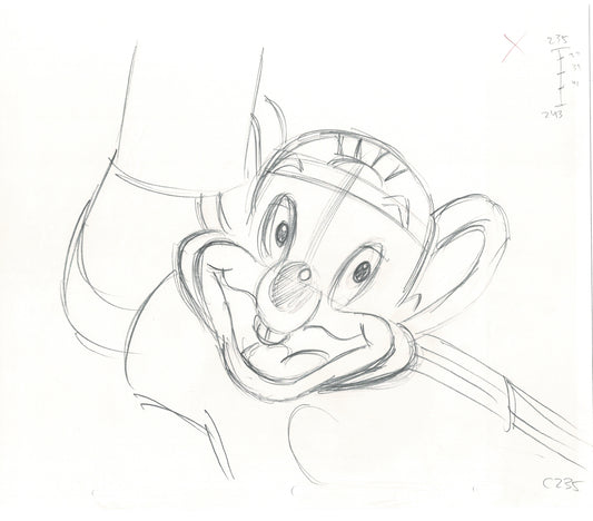 Chuck E Cheese Pizza Commercial Production Animation Cel Drawing 2005 ER024