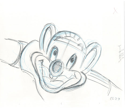 Chuck E Cheese Pizza Commercial Production Animation Cel Drawing 2005 ER025