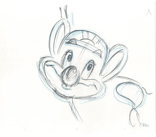 Chuck E Cheese Pizza Commercial Production Animation Cel Drawing 2005 ER026