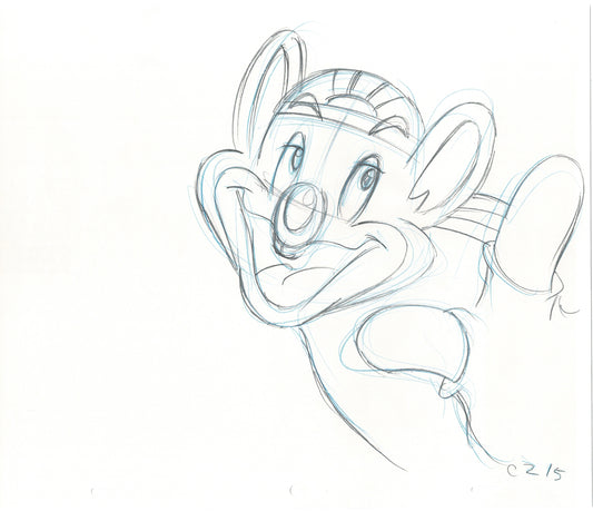 Chuck E Cheese Pizza Commercial Production Animation Cel Drawing 2005 ER028