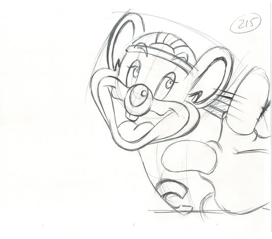 Chuck E Cheese Pizza Commercial Production Animation Cel Drawing 2005 ER029