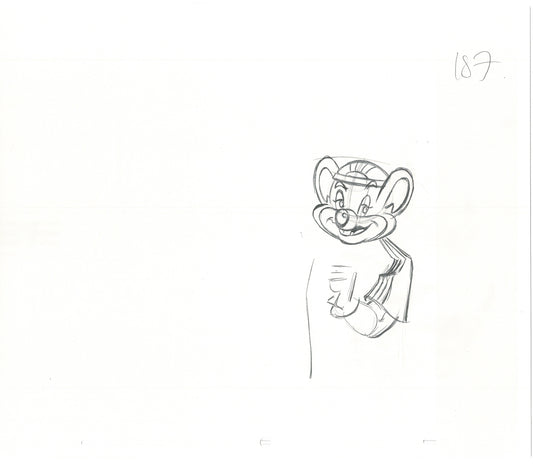Chuck E Cheese Pizza Commercial Production Animation Cel Drawing 2005 ER036