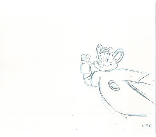 Chuck E Cheese Pizza Commercial Production Animation Cel Drawing 2005 ER048