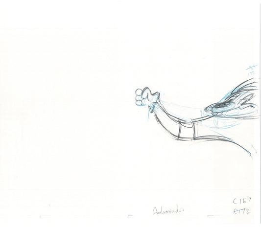 Chuck E Cheese Pizza Commercial Production Animation Cel Drawing 2005 ER050