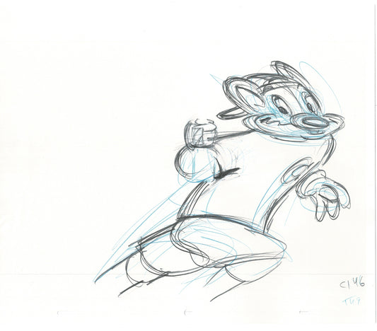 Chuck E Cheese Pizza Commercial Production Animation Cel Drawing 2005 ER060