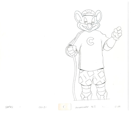 Chuck E Cheese Pizza Commercial Production Animation Cel Drawing 2005 AMC-15