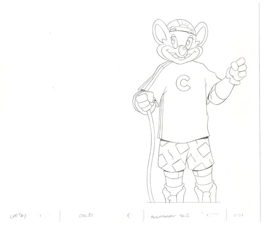 Chuck E Cheese Pizza Commercial Production Animation Cel Drawing 2005 AMC-16