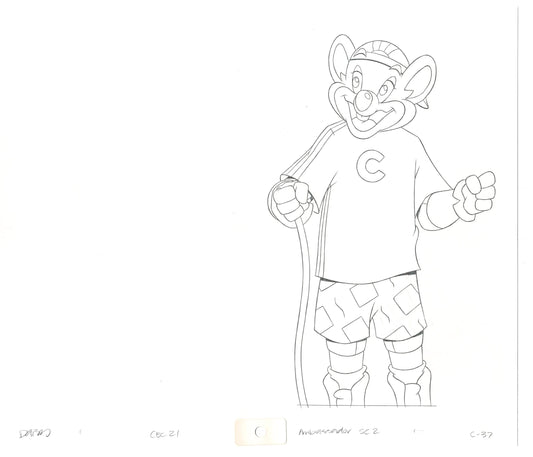 Chuck E Cheese Pizza Commercial Production Animation Cel Drawing 2005 AMC-19