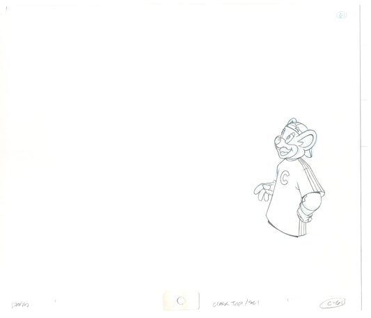 Chuck E Cheese Pizza Commercial Production Animation Cel Drawing 2005 CTC-01