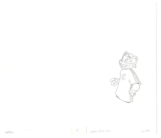 Chuck E Cheese Pizza Commercial Production Animation Cel Drawing 2005 CTC-03