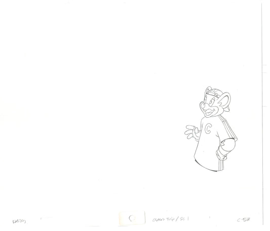 Chuck E Cheese Pizza Commercial Production Animation Cel Drawing 2005 CTC-05
