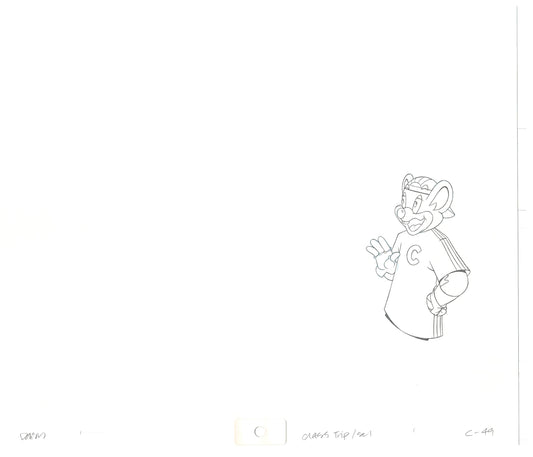 Chuck E Cheese Pizza Commercial Production Animation Cel Drawing 2005 CTC-07