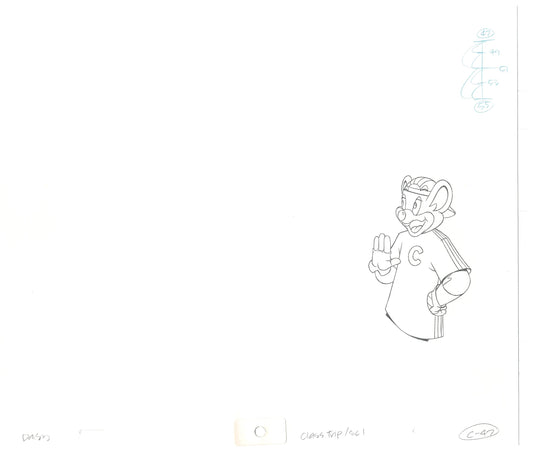 Chuck E Cheese Pizza Commercial Production Animation Cel Drawing 2005 CTC-08