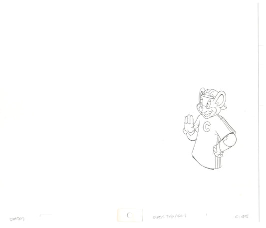 Chuck E Cheese Pizza Commercial Production Animation Cel Drawing 2005 CTC-09