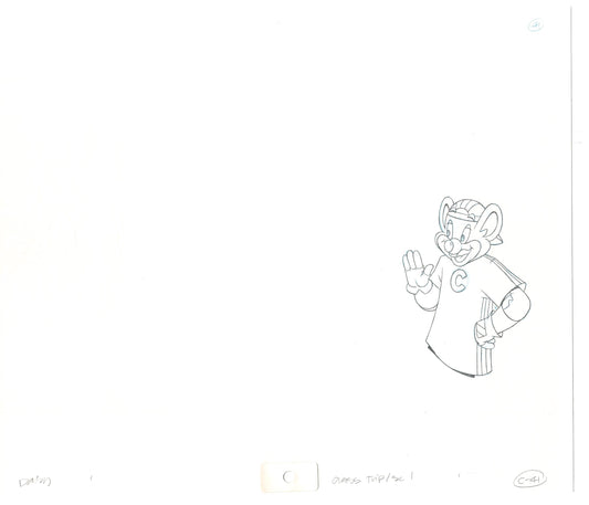 Chuck E Cheese Pizza Commercial Production Animation Cel Drawing 2005 CTC-11