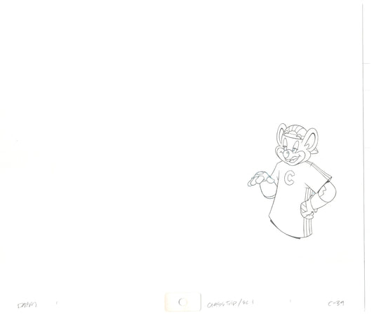Chuck E Cheese Pizza Commercial Production Animation Cel Drawing 2005 CTC-12