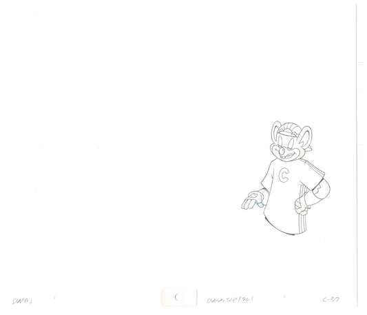 Chuck E Cheese Pizza Commercial Production Animation Cel Drawing 2005 CTC-13
