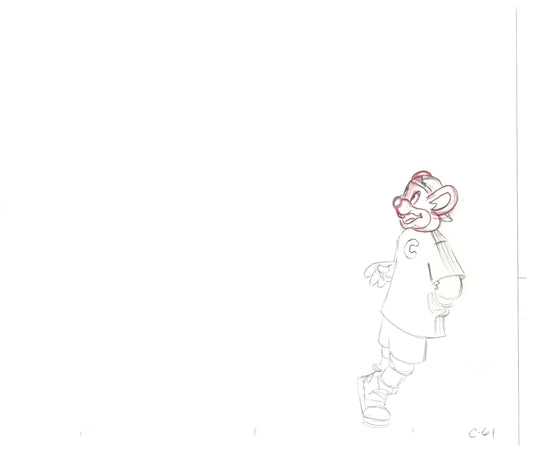 Chuck E Cheese Pizza Commercial Production Animation Cel Drawing 2005 CTR-01