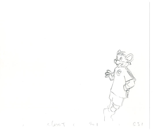 Chuck E Cheese Pizza Commercial Production Animation Cel Drawing 2005 CTR-06