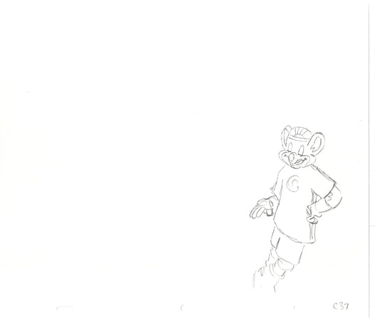 Chuck E Cheese Pizza Commercial Production Animation Cel Drawing 2005 CTR-13