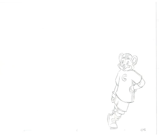 Chuck E Cheese Pizza Commercial Production Animation Cel Drawing 2005 CTR-15