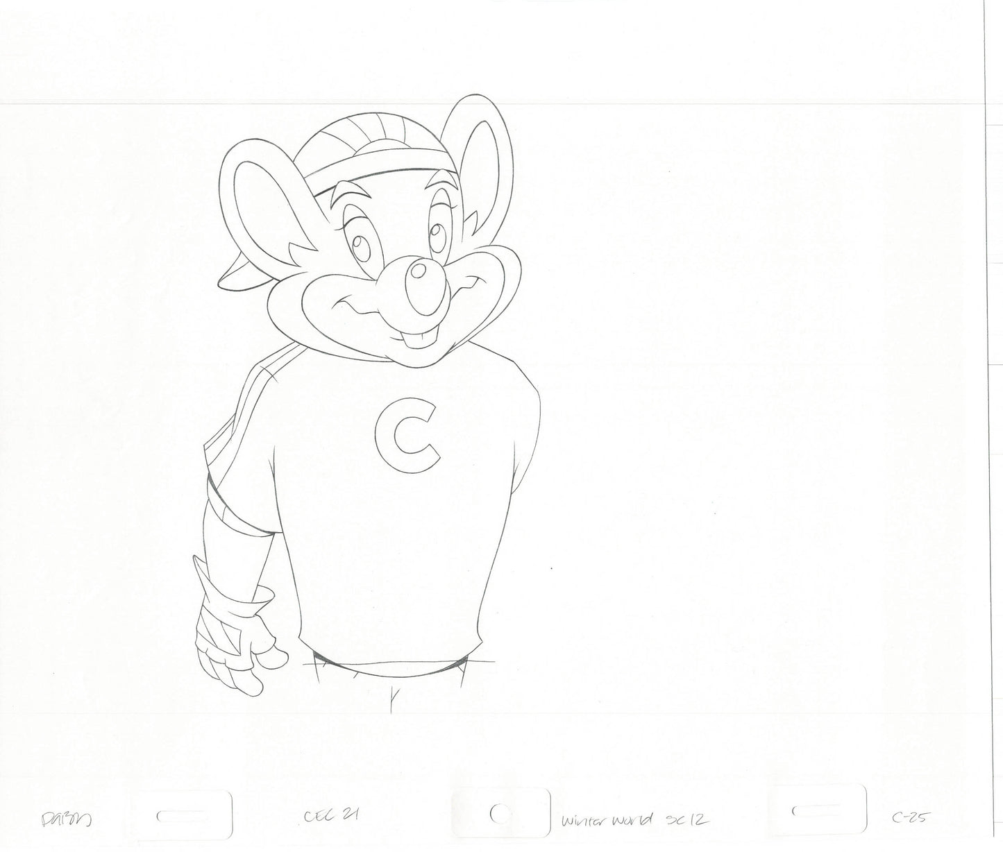 75+ Chuck E Cheese Pizza Winter World Commercial Production Cel Drawings 2005