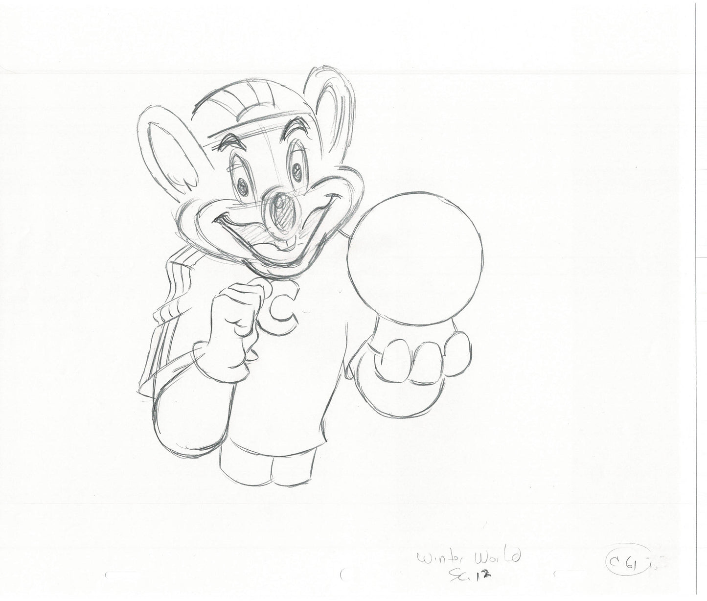 75+ Chuck E Cheese Pizza Winter World Commercial Production Cel Drawings 2005