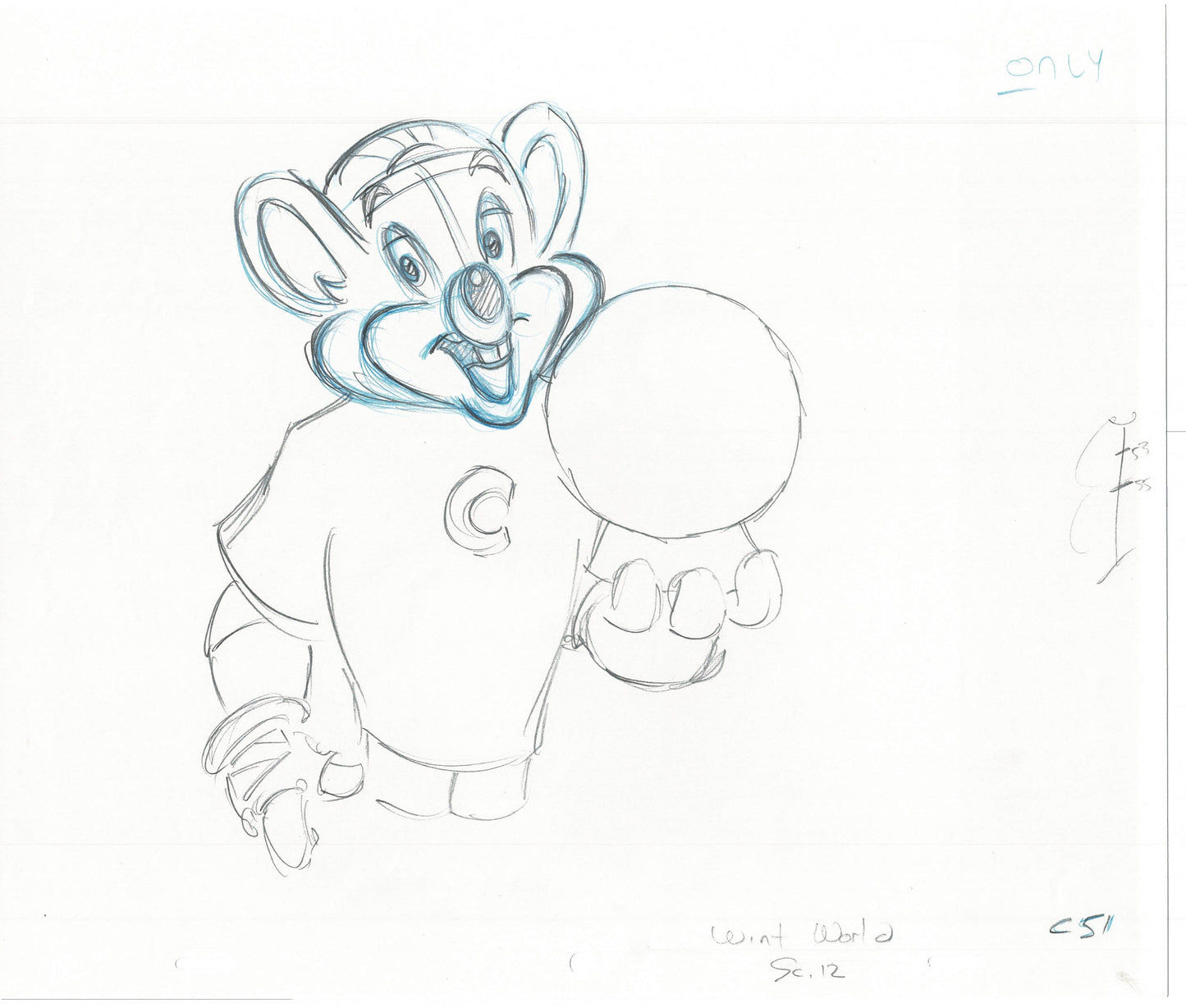 75+ Chuck E Cheese Pizza Winter World Commercial Production Cel Drawings 2005