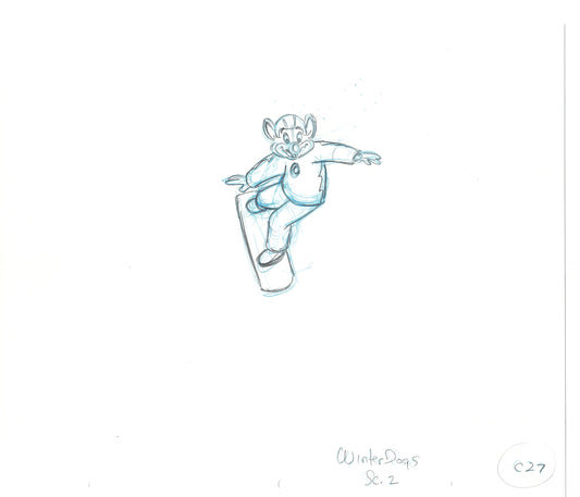 Chuck E Cheese Pizza Commercial Production Animation Cel Drawing 2005 WDR-8