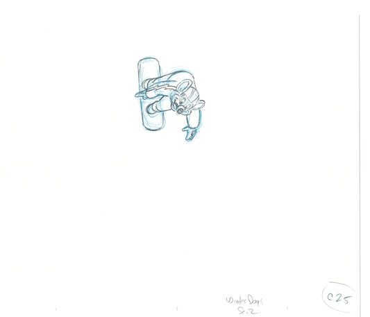 Chuck E Cheese Pizza Commercial Production Animation Cel Drawing 2005 WDR-9