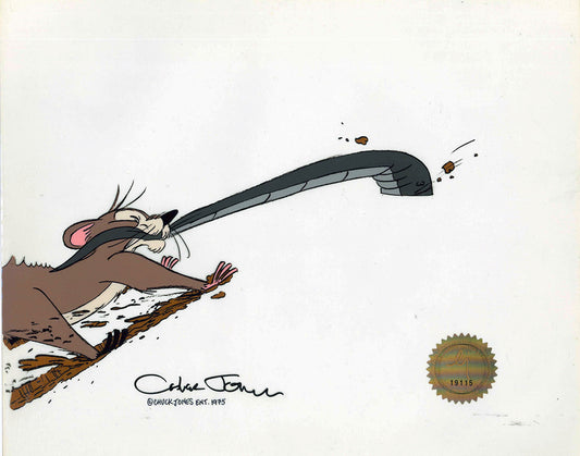 Rikki Tikki Tavi Original Production Cel Signed by Chuck Jones from 1975 with COA and Seal Used to Make the Film 58-2 FRAMED