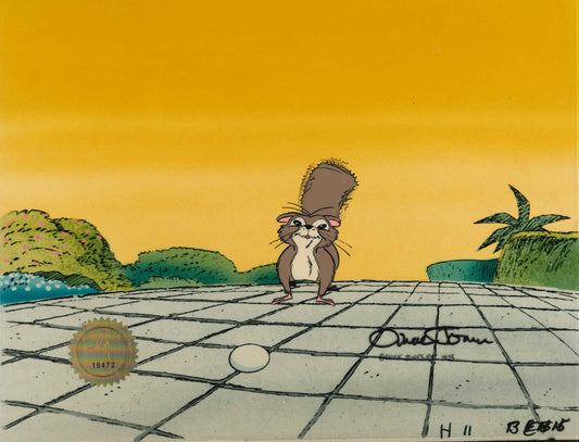 Rikki Tikki Tavi Original Production Cel Signed by Chuck Jones from 1975 with COA and Seal Used to Make the Film 77-11