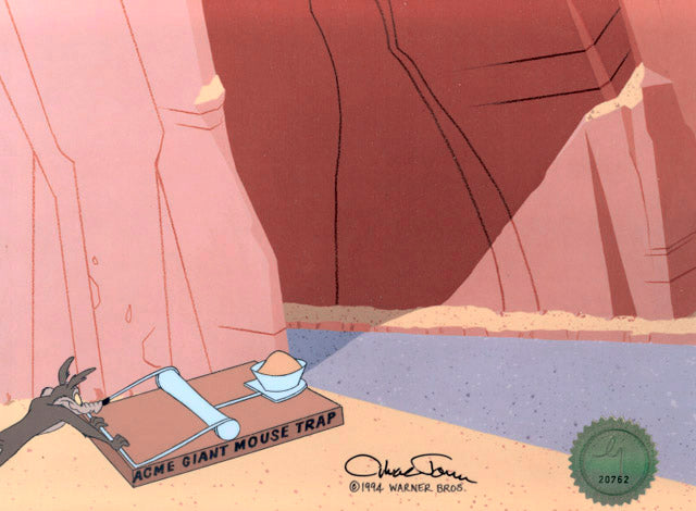 Wile E Coyote Looney Tunes Chuck Jones Signed 1994 Production Animation Cel 2